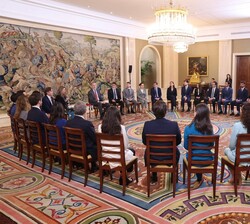 Vista general de la sala durante la audiencia a la LXXII promoción del Cuerpo Superior de Técnicos Comerciales y Economistas del Estado