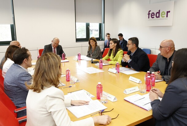 Vista general de la reunión de trabajo que Su Majestad la Reina mantuvo con la Federación de Enfermedades Raras (FEDER)