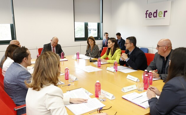 Vista general de la reunión de trabajo que Su Majestad la Reina mantuvo con la Federación de Enfermedades Raras (FEDER)