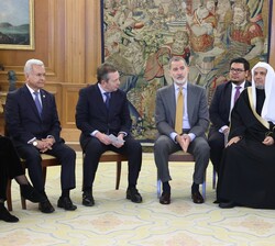 El Rey durante la audiencia a la delegación de la ‘World Jurist Association’