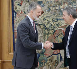 Su Majestad el Rey recibe el saludo del comisionado general de la Agencia de Naciones Unidas para los Refugiados de Palestina en Oriente Próximo (UNRW