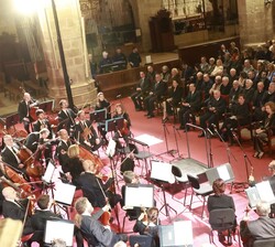 Su Majestad la Reina Doña Sofía durante el desarrollo del concierto