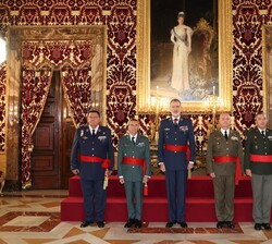 El Rey con los generales de división