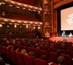 Vista general del auditorio durante el coloquio del Festival de Cine Español de Ámsterdam