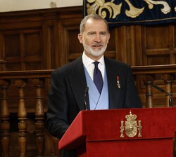 Su Majestad el Rey durante su intervención