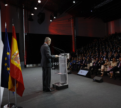 Un momento de la intervención de Su Majestad el Rey