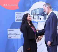 Su Majestad el Rey felicita a la Premio “Internacional 2024” Princesa de Girona en la categoría de “CreaEmpresa”, Susana Arrec