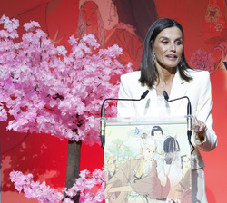Su Majestad la Reina durante su intervención en la entrega de la 46ª edición de los Premios SM de Literatura Infantil y Juvenil “El Barco de Vap