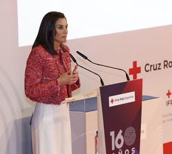 Su Majestad la Reina durante sus palabras