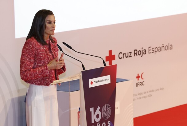 Su Majestad la Reina durante sus palabras