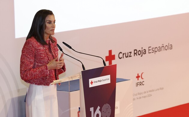 Su Majestad la Reina durante sus palabras