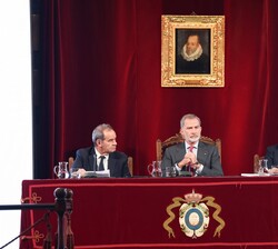 EL Rey durante el acto de presentación de la “Red Panhispánica de Lenguaje Claro”
