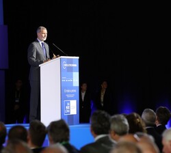 Don Felipe durante sus palabras en la entrega del “Premio Cercle d’Economía a la Construcción Europea 2024”