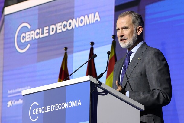 Don Felipe dirigió unas palabras a los asistentes