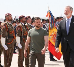 Su Majestad el Rey recibe al Presidente de Ucrania, Volodymyr Zelenskyy