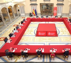 Vista general del Patio de los Borbones durante la reunión del Foro de Marcas Renombradas Españolas (FMRE)