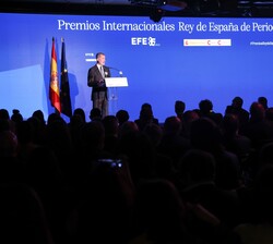 Tras la entrega de Premios, Su Majestad el Rey dirigió unas palabras a los asistentes