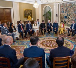 Audiencia de Don Felipe a una representación de los participantes en el “South Summit 2024”