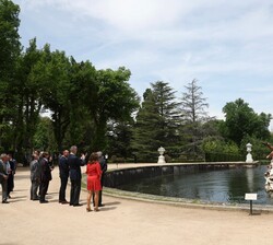 El Rey inaugura el encendido de la fuente de Andrómeda, en La Granja de San Ildefonso