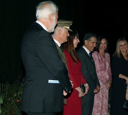 Su Majestad la Reina Doña Sofía a su llegada al Teatro del Generalife de la Alhambra