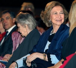 Su Majestad la Reina Doña Sofía momentos antes de comenzar la Gala