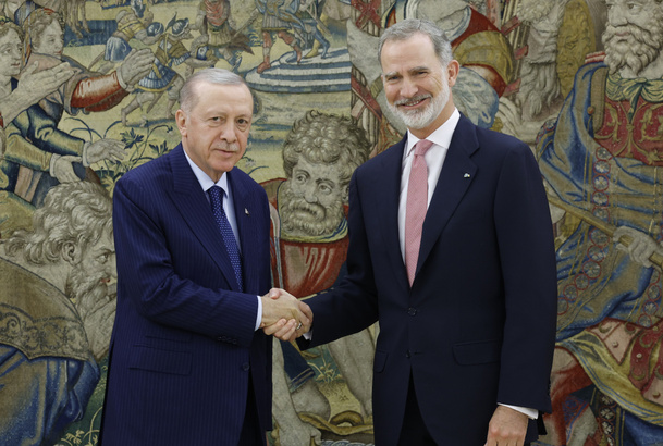 Su Majestad el Rey junto al Presidente de la República de Turquía, Recep Tayyip Erdoğan