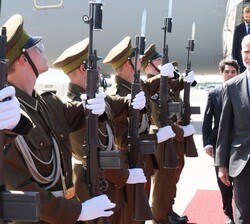 El Rey a su llegada al Aeropuerto de Internacional de Yulemiste, Tallin