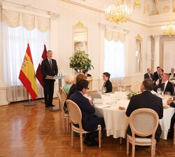 Su Majestad el Rey durante Su intervención