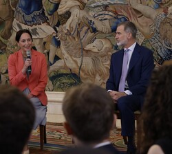 Su Majestad el Rey durante la audiencia a la LV promoción del Cuerpo Superior de Administradores Civiles del Estado