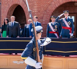 Su Majestad el Rey durante el desfile de la Fuerza