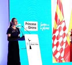 Su Alteza Real la Princesa de Asturias y de Girona durante su intervención