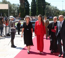 Su Alteza Real la Princesa de Asturias a su llegada al Monasterio de los Jerónimos