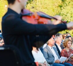 Doña Sofía en un momento del concierto 