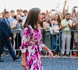 Doña Letizia momentos antes de acceder al Ayuntamiento