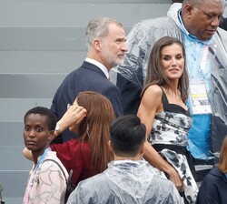 Don Felipe y Doña Letizia antes de la ceremonia inaugural 