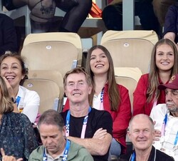La Princesa de Asturias y la Infanta Sofía en un momento del encuentro