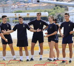Su Alteza Real la Princesa de Asturias participa en una competición deportiva inter brigadas