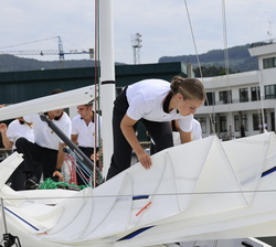 Su Alteza Real la Princesa de Asturias se embarca para realizar su primera salida a la mar en instrucción marinera
