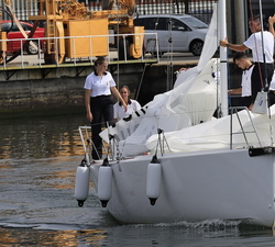 Su Alteza Real la Princesa de Asturias se embarca para realizar su primera salida a la mar en instrucción marinera