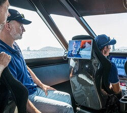 El Rey en el VIP Hydrogen Powered Chase durante el seguimiento de la competición