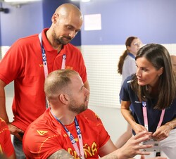 La Reina, en el vesuario