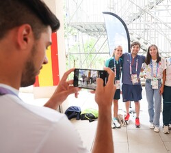 Doña Letizia en la Villa Olímpica