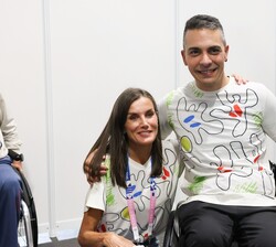 Doña Letizia y Roberto Eder Rodríguez Sánchez, que se llevó la victoria después de un duro encuentro