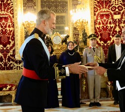 El Rey recibe las Cartas Credenciales del embajador de la República Árabe de Egipto, Ehab Ahmed Badawy