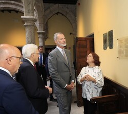 Don Felipe y el presidente Mattarella durante la visita