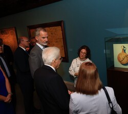 El Rey y el presidente Mattarella durante la visita en la Casa del Gobernador