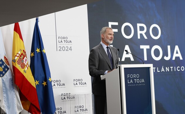 Su Majestad el Rey durante su intervención