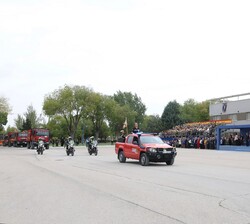 Desfile motorizado de la UME