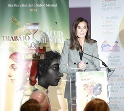 Su Majestad la Reina dirije unas palabras en el acto institucional del "Día Mundial de la Salud Mental 2024"