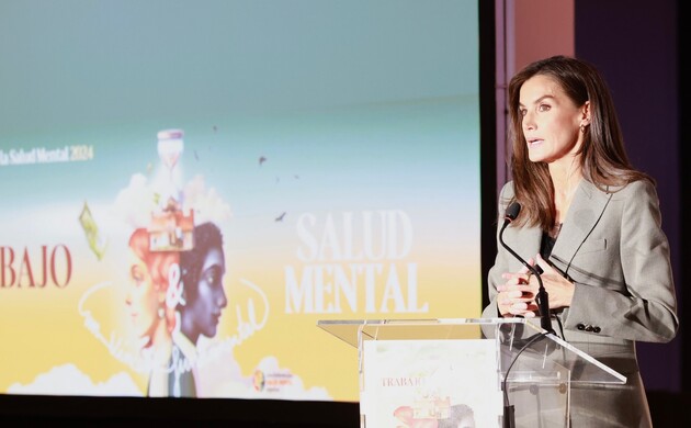 Su Majestad la Reina durante su intervención